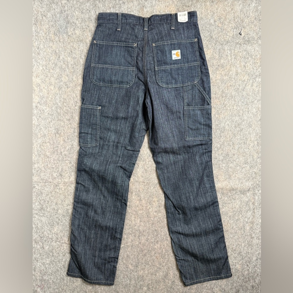 Carhartt FR Flame Resistant Denim Jeans Mens 30x32 Workwear Dark‎ Wash - Picture 4 of 6